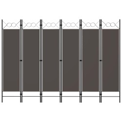 vidaXL Biombo divisor de 6 paneles gris antracita 240x180 cm