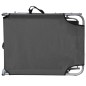 vidaXL Tumbona plegable con toldo de aluminio gris vidaXL Tumbona plegable con toldo de aluminio gris