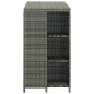 vidaXL Mesa bar estante almacenaje 120x60x110cm ratán sintético gris
