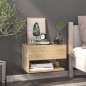 vidaXL Mesita de noche de pared 2 unidades color roble Sonoma vidaXL Mesita de noche de pared 2 unidades color roble Sonoma