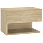 vidaXL Mesita de noche de pared 2 unidades color roble Sonoma vidaXL Mesita de noche de pared 2 unidades color roble Sonoma