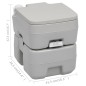 vidaXL Inodoro portátil para camping gris 20 + 10 L vidaXL Inodoro portátil para camping gris 20 + 10 L