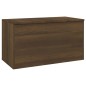 vidaXL Baúl de almacenaje madera contrachapada marrón roble 84x42x46cm vidaXL Baúl de almacenaje madera contrachapada marrón roble 84x42x46cm