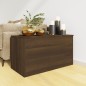 vidaXL Baúl de almacenaje madera contrachapada marrón roble 84x42x46cm vidaXL Baúl de almacenaje madera contrachapada marrón roble 84x42x46cm