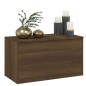 vidaXL Baúl de almacenaje madera contrachapada marrón roble 84x42x46cm vidaXL Baúl de almacenaje madera contrachapada marrón roble 84x42x46cm