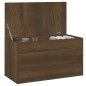 vidaXL Baúl de almacenaje madera contrachapada marrón roble 84x42x46cm vidaXL Baúl de almacenaje madera contrachapada marrón roble 84x42x46cm
