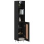 vidaXL Aparador de madera contrachapada negro 34,5x34x180 cm vidaXL Aparador de madera contrachapada negro 34,5x34x180 cm