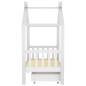 vidaXL Estructura de cama niños y cajón madera maciza blanca 70x140 cm vidaXL Estructura de cama niños y cajón madera maciza blanca 70x140 cm