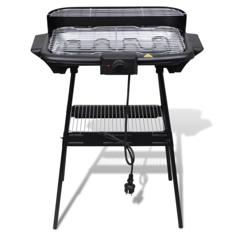 vidaXL Barbacoa rectangular eléctrica  con soporte BBQ de jardín