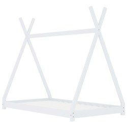 vidaXL Estructura de cama infantil madera maciza pino blanco 80x160 cm
