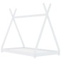 vidaXL Estructura de cama infantil madera maciza pino blanco 80x160 cm vidaXL Estructura de cama infantil madera maciza pino blanco 80x160 cm