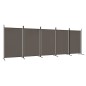 vidaXL Biombo divisor de 5 paneles de tela gris antracita 433x180 cm