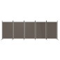 vidaXL Biombo divisor de 5 paneles de tela gris antracita 433x180 cm