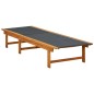 vidaXL Tumbona de madera maciza de acacia y textileno vidaXL Tumbona de madera maciza de acacia y textileno