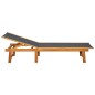 vidaXL Tumbona de madera maciza de acacia y textileno vidaXL Tumbona de madera maciza de acacia y textileno