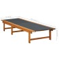 vidaXL Tumbona de madera maciza de acacia y textileno vidaXL Tumbona de madera maciza de acacia y textileno