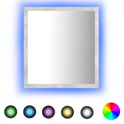 vidaXL Espejo de baño acrílico gris hormigón 40x8,5x37 cm