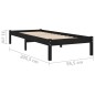 vidaXL Estructura de cama de madera maciza de pino negra 90x200 cm vidaXL Estructura de cama de madera maciza de pino negra 90x200 cm