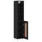 vidaXL Aparador de madera contrachapada negro 34,5x34x180 cm vidaXL Aparador de madera contrachapada negro 34,5x34x180 cm
