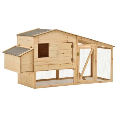 vidaXL Gallinero madera maciza de pino 178x67x92 cm  