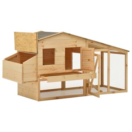 vidaXL Gallinero madera maciza de pino 178x67x92 cm  