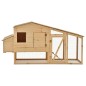 vidaXL Gallinero madera maciza de pino 178x67x92 cm  