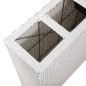 vidaXL Jardinera alta con 4 macetas ratán sintético blanco vidaXL Jardinera alta con 4 macetas ratán sintético blanco