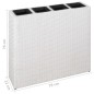 vidaXL Jardinera alta con 4 macetas ratán sintético blanco vidaXL Jardinera alta con 4 macetas ratán sintético blanco