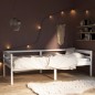 vidaXL Estructura de cama de madera maciza de pino blanca 90x200 cm vidaXL Estructura de cama de madera maciza de pino blanca 90x200 cm