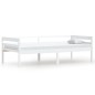 vidaXL Estructura de cama de madera maciza de pino blanca 90x200 cm vidaXL Estructura de cama de madera maciza de pino blanca 90x200 cm
