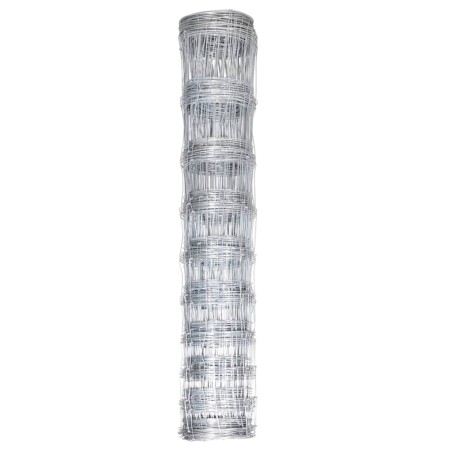 vidaXL Valla de jardín de acero galvanizado plateado 50x1,2 m