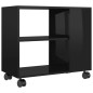 vidaXL Mesa auxiliar madera contrachapada negro brillante 70x35x55 cm vidaXL Mesa auxiliar madera contrachapada negro brillante 70x35x55 cm