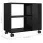 vidaXL Mesa auxiliar madera contrachapada negro brillante 70x35x55 cm vidaXL Mesa auxiliar madera contrachapada negro brillante 70x35x55 cm