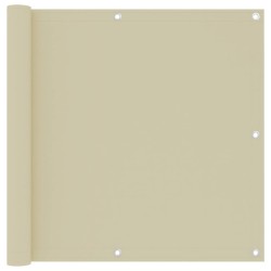 vidaXL Toldo para balcón tela oxford crema 90x300 cm