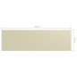 vidaXL Toldo para balcón tela oxford crema 90x300 cm