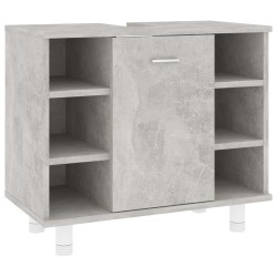 vidaXL Armario de baño contrachapada gris hormigón 60x32x53,5 cm