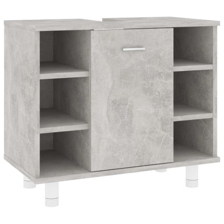 vidaXL Armario de baño contrachapada gris hormigón 60x32x53,5 cm