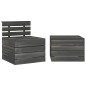 vidaXL Muebles de jardín de palets 2 piezas madera de pino gris oscuro vidaXL Muebles de jardín de palets 2 piezas madera de pino gris oscuro