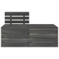 vidaXL Muebles de jardín de palets 2 piezas madera de pino gris oscuro vidaXL Muebles de jardín de palets 2 piezas madera de pino gris oscuro