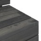 vidaXL Muebles de jardín de palets 2 piezas madera de pino gris oscuro vidaXL Muebles de jardín de palets 2 piezas madera de pino gris oscuro