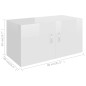 vidaXL Armario de pared madera ingeniería gris brillo 80x39x40 cm