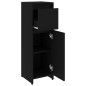 vidaXL Armario de baño madera contrachapada negro 30x30x95 cm vidaXL Armario de baño madera contrachapada negro 30x30x95 cm
