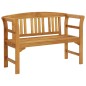 vidaXL Banco de jardín madera de acacia maciza 114 cm vidaXL Banco de jardín madera de acacia maciza 114 cm