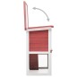 vidaXL Jaula conejera con 1 puerta madera rojo