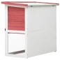 vidaXL Jaula conejera con 1 puerta madera rojo