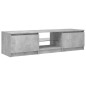 vidaXL Mueble de TV con luces LED gris hormigón 140x40x35,5 cm