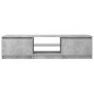 vidaXL Mueble de TV con luces LED gris hormigón 140x40x35,5 cm