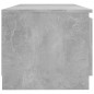 vidaXL Mueble de TV con luces LED gris hormigón 140x40x35,5 cm