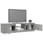 vidaXL Mueble de TV con luces LED gris hormigón 140x40x35,5 cm