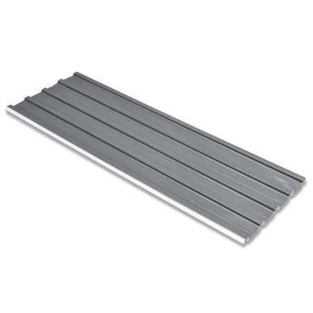vidaXL Panel para tejado acero galvanizado gris 12 unidades 
